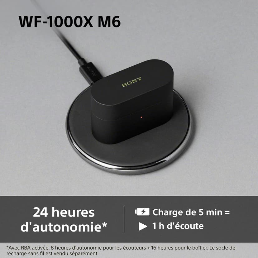Sony WF-1000XM6 Flagship Wireless Noise Cancelling Earbuds, Bluetooth, In-ear Headphones, Signature Hi-Res Sound, Clear Calls, 10 band EQ, 24 Hr Battery NC On, IPX4, iOS & Android - Platinum Silver - 8