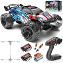 Womaqu Voiture Télécommandée Adulte 1:18 RC Car 4x4 40 km/h Débutant, Voiture Radiocommandée Tout Terrain Compacte avec Transmission Métallique et 2 Batteries, Modèle RC Extérieur - 1