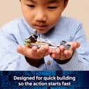 LEGO Star Wars 75436 The Mandalorian & Grogu's Speeder Bike Toy - incl. a Grogu Figure & Din Djarin Minifigure w/a Blaster - Small Birthday Gift for 6+ Year Old Boys & Fans - 4
