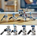 LEGO Star Wars 75345 Pack de Combat des Clone Troopers de la 501ème Légion - Jeu de Construction Collector - Canon AV-7 & 4 Minifigurines - Cadeau pour Garçon dès 6 Ans & Fans de la Guerre des Clones - 5