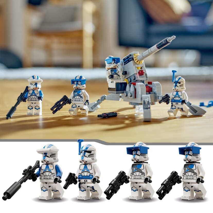 LEGO Star Wars 75345 Pack de Combat des Clone Troopers de la 501ème Légion - Jeu de Construction Collector - Canon AV-7 & 4 Minifigurines - Cadeau pour Garçon dès 6 Ans & Fans de la Guerre des Clones - 5