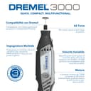 Dremel 3000 Outil Rotatif Multifonction 130W avec 1 Adaptation 25 Accessoires, Vitesse Variable 10000-33000 tr/min pour Découper, Poncer, Percer, Nettoyer, Sculpter, Polir, Graver, Meuler - 2
