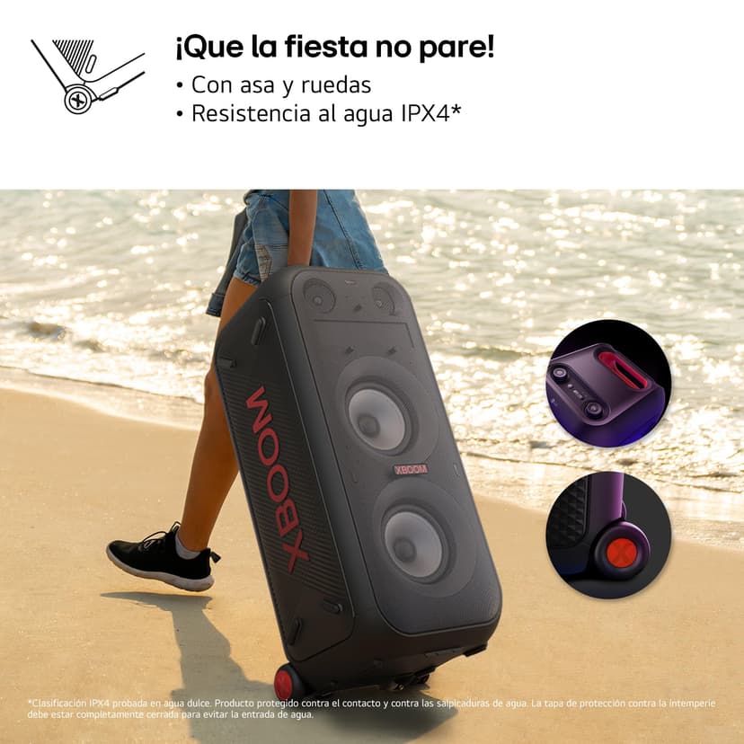 LG XBOOM Bluetooth Speaker, Party Speaker with Handle, Portable Bluetooth Speaker XL9T - 4