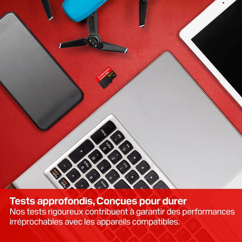 SANDISK Extreme Pro Carte UHS-I microSD + SD Adapter, 128 Go (Vitesses de Lecture allant Jusqu’à 250 Mo/s et d’écriture Jusqu’à 120 Mo/s, 5K, 3K, 4K UHD, C10, V30, U3, A2) - 7