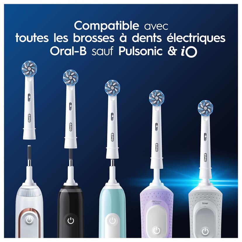 Oral-B Pro Sensitive Clean Toothbrush Heads, Pack of 10 Counts, Suitable for Mailbox - 8