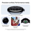 Google Pixel Watch 4 (45 mm) - Android smartwatch with Domed Display, Comprehensive Health and Fitness Tracking and Help from Gemini - Matte Black Aluminium Case - Obsidian Active Band - Wi-Fi - 5