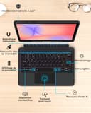 Coque Clavier Pour Samsung Galaxy Tab S10 Lite/S10 FE/S9 FE/S9 : mode DEX en un clic,mise en veille/réveil auto,rétroéclairage arc-en-ciel,Étui Clavier AZERTY français détachable avec pavé tactile - 7