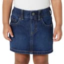 Amazon Essentials Girls' Medium Stretch Regular-Fit Denim Skort, Dark Shadow Wash, 10 Years - 1