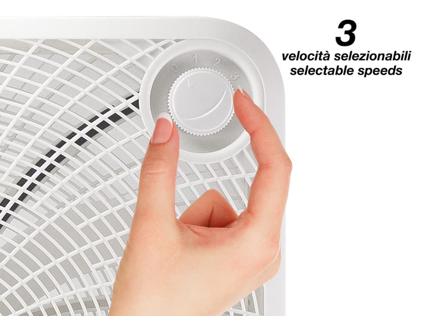 BEPER P206VEN550 Box Fan 20 Inch Square With 5 Blades for Floor or Table, Designed for Large Spaces - 4