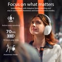Philips TAH8000EBK/00 Wireless Over-Ear Bluetooth Headphones – Noise Cancelling, 70H Playtime, Voice Assistant Compatible, Ideal for Travel – Black - 2