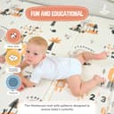 Baby Play Mat 150x180x1cm - Tummy Time mat - XXL Large Size baby play Gym - Foldable - Waterproof Foam Floor Mat For Kids Toddlers Children - For Floor Play - 6