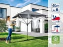 Leifheit LinoProtect 400 DL; 40m Rotary clothes line with integrated waterproof cover to keep laundry dry - even when it rains; 2.94m turning diameter, Easy pull-open, Non-rust, lightweight aluminium - 3