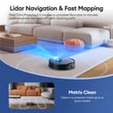 Ultenic T20 Pro Self Emptying Robot Vacuum Cleaner with Mop 8000Pa, 180 Mins Runtime, LiDAR Navigation, Up to 10 Weeks of Hands Free Cleaning Robot Vacuum for Pet Hair, Carpet, All Floors - 8