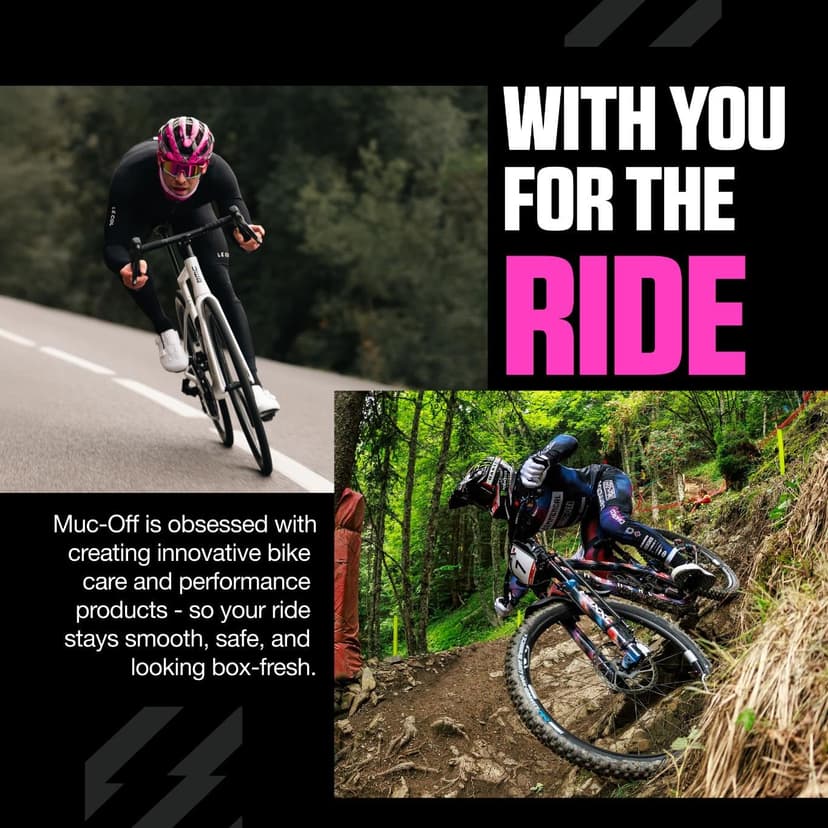 Muc-Off Nettoyant Vélo à Sec - 750 ml - Nettoyant pour Vélo en Spray Haute Performance sans Rinçage - Nettoie et Lustre - Convient à Tous Types de Vélos, Pink - 8