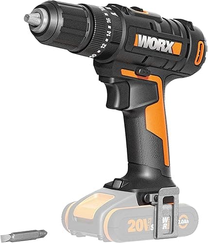 WORX - Cordless Impact Drill 20V - 50Nm - φ13mm - WX370.9 (Delivered Without Battery or Charger, with Double end)