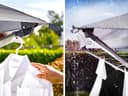 Leifheit LinoProtect 400 DL; 40m Rotary clothes line with integrated waterproof cover to keep laundry dry - even when it rains; 2.94m turning diameter, Easy pull-open, Non-rust, lightweight aluminium - 6