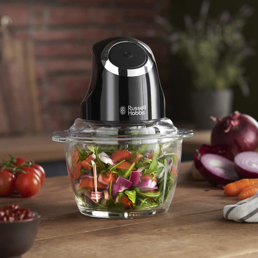 Russell Hobbs Electric Mini Chopper, 500 ml, Black (Food Processor, Universal Chopper for Vegetables, Fruits and Meat) - 7