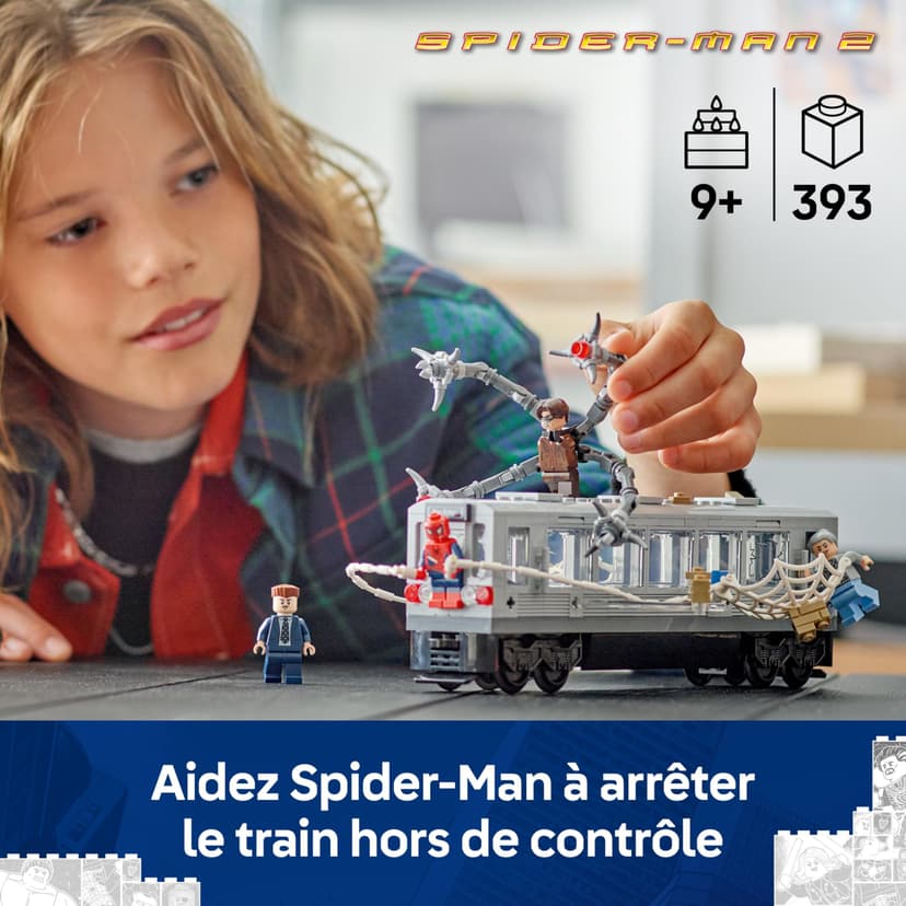 LEGO ǀ Marvel Spider-Man vs. Doc Ock Subway Train Scene - Play & Display Toy with 4 Minifigures - Collectible Super Hero Gift for 9+ Year Old Boys & Movie Fans - 76321 - 2