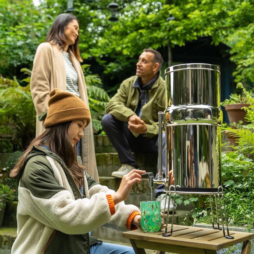 British Berkefeld 8.5L Stainless Steel Gravity Water Filter System | Comes With 2 Ultra Sterasyl Cartridges | Great Tasting Clean Water | No Power Or Plumbing Required | For Home Or Outdoor Use - 2