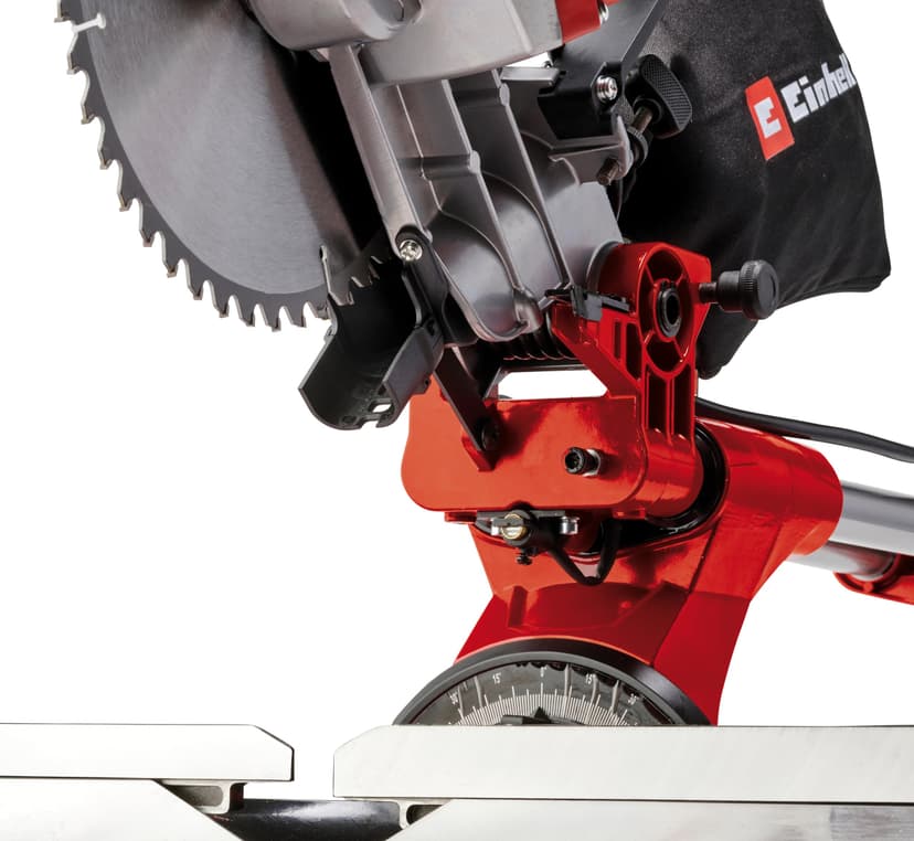 Einhell Dual Bevel Sliding Mitre Saw 1800W, +/-45° Mitre, +/-47° Bevel Saw with 48T Blade for Cutting Wood, Dust Extraction, Laser, Suitable for Materials Such as Wood, Coated Boards or Plastic - 5