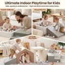 7 Pièces Parcours Motricité Bébé: Cuir PU Module Motricité Enfant Blocs Mousse Éducatifs avec Piscine à Balles(Balles Exclues) - Jouets Descalade Structure d'escalade Antidérapante Ensemble - 5