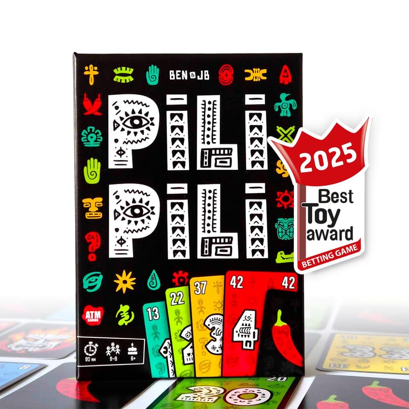 ATM Gaming PILI PILI - Jeu de société - Vainqueur Grand Prix du Jouet 2025 - Jeu de Cartes Tactique et d’Ambiance - 2 à 8 Joueurs - 20 Min - Idée Cadeau Original - 1