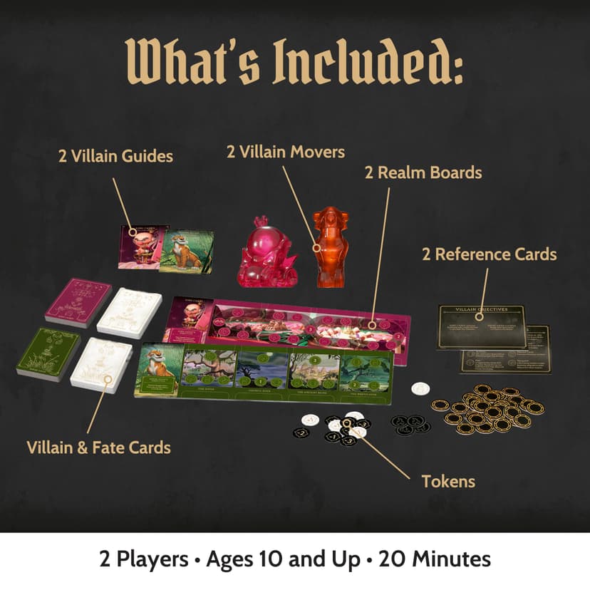 Ravensburger Disney Villainous - Sugar & Spite Strategy Board Game - Compatible with Other Villainous Games - with King Candy or Shere Khan - 2019 Toy of The Year Award Winning Line - Ages 10+ - 3