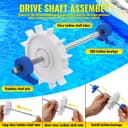 Rebuild Repair Kit Replacement for Polaris Zodiac Automatic Pool Cleaner 280 with Wheel, Tire, Drive Shaft, Turbine Bearing, All Purpoe Bag, Sweep Hose, Wheel Bearing, Tailsweep Pro - 3