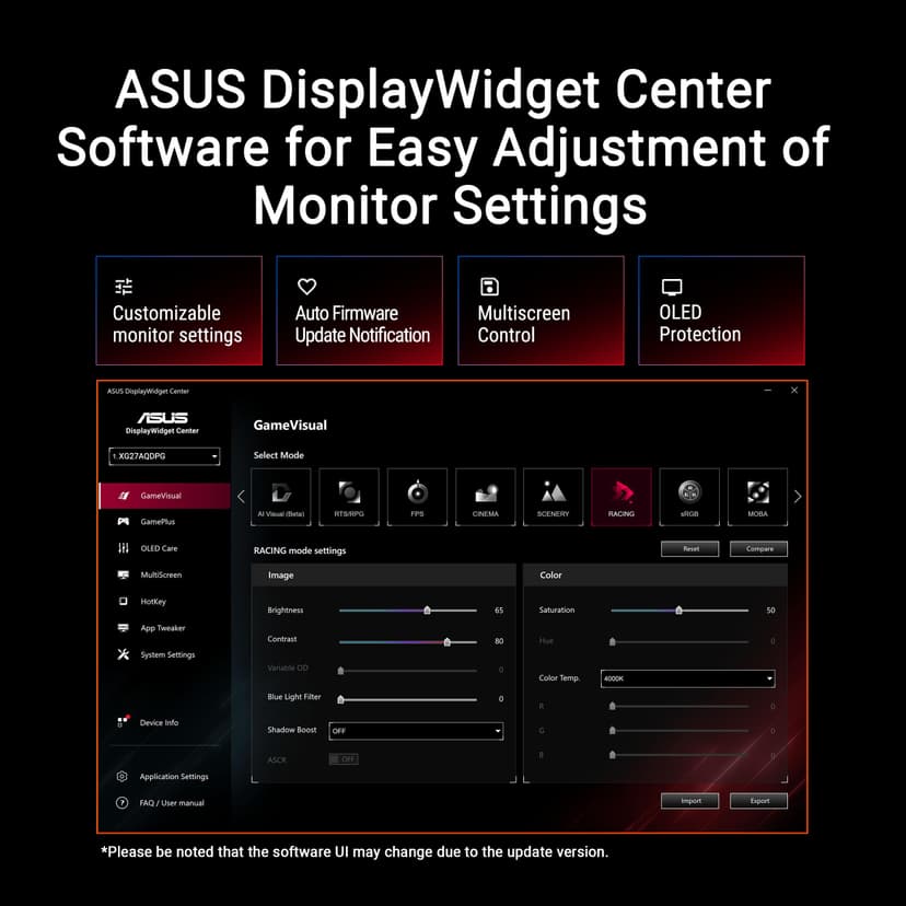 ASUS ROG Strix XG27ACDNG 27" QD-OLED QHD 360Hz 0.03ms Freesync Premium Pro G-Sync USB-C Gaming monitor - 7