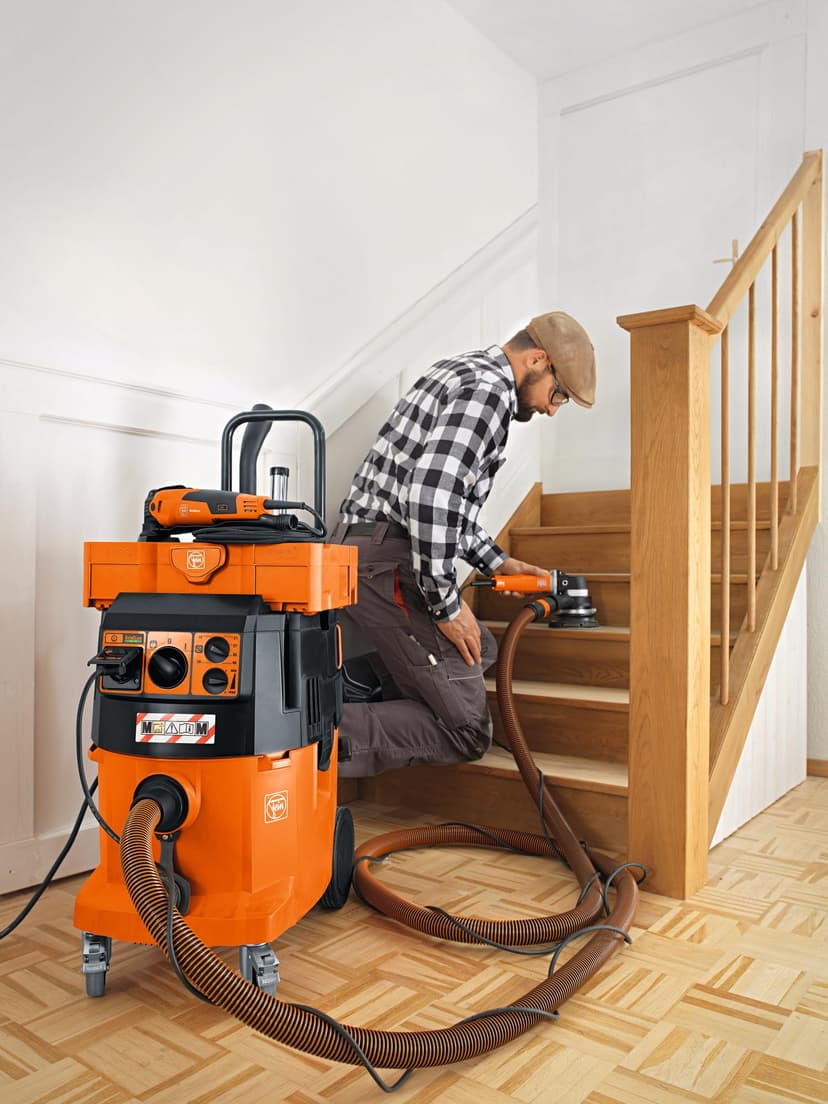 FEIN Dustex 35 MX AC 92032060000 Wet Vacuum Cleaner/Dry Vacuum Cleaner with Integrated Socket, 7.5 m Power Cable, 4 m Suction Hose and 35 Litre Container | 1380 W, 254 mbar - 4