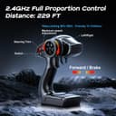 Womaqu Voiture Télécommandée Adulte 1:18 RC Car 4x4 40 km/h Débutant, Voiture Radiocommandée Tout Terrain Compacte avec Transmission Métallique et 2 Batteries, Modèle RC Extérieur - 7