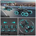 Gkstly RC Tank Toy, Gesture Sensing RC Stunt Car with Light & Music, 2.4G Remote Control Tank Shooting Water Bullets, 360° Rotation Drift Battle Tanks Birthday Festival Gifts for Adults Boys Girls - 3