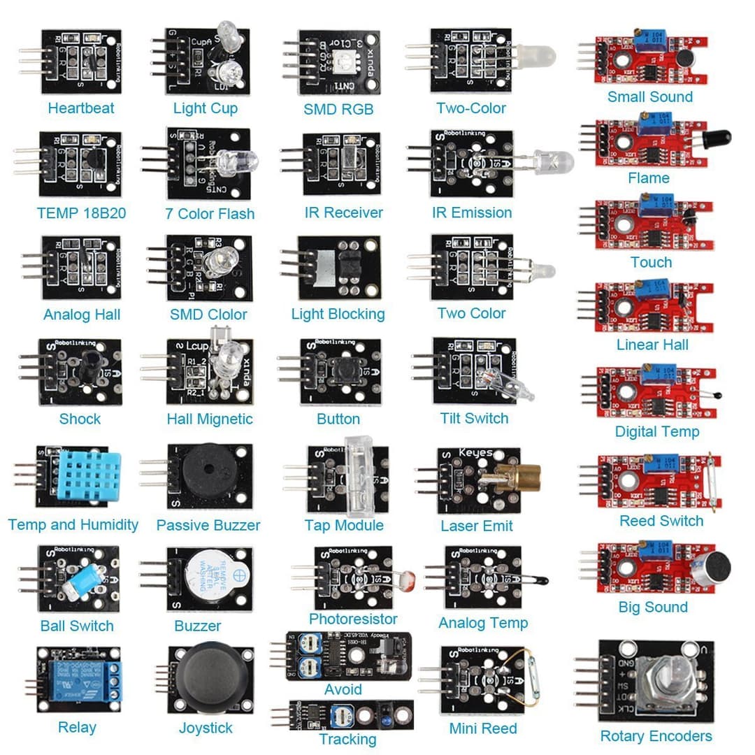 DollaTek Framboise Pi 37 en 1 kit de démarrage Module de …
