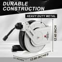 Tool Daily Retractable Pressure Washer Hose Reel, Power Washer Hose Reel 60 FT x 1/4”, Heavy Duty High Pressure Hose Reel 3600 PSI, Wall/Floor Mounted - 5