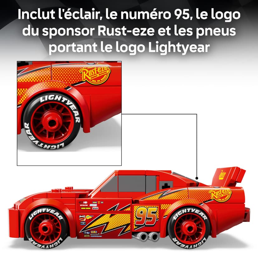 LEGO Speed Champions | Flash McQueen - Jouet Voiture de Course - Maquette Collector - Cadeau Disney pour Garçon ou Fille dès 9 Ans & Fans du Film Cars de Pixar 77255 - 4