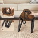 VASAGLE Nesting Coffee Table, Set of 3 End Tables for Living Room, Stacking Side Tables, Sturdy and Easy Assembly, Steel Frame, Industrial Style, Rustic Brown and Black LNT14BX - 4