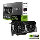 ASUS Dual GeForce RTX 5060 8GB GDDR7 OC Edition (PCIe 5.0, 8GB GDDR7, DLSS 4, HDMI 2.1b, DisplayPort 2.1b, 2.5 slot design, Axial tech fan design, 0dB technology, and more) - 2