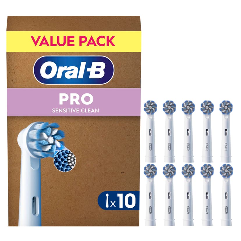 Oral-B Pro Sensitive Clean Toothbrush Heads, Pack of 10 Counts, Suitable for Mailbox - 1