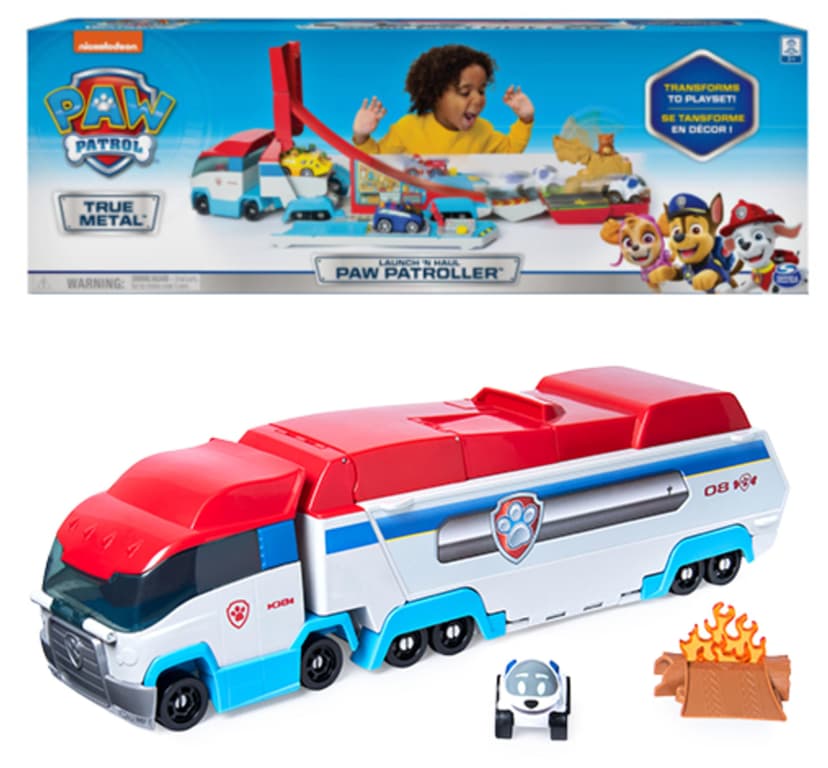 Paw Patrol - Pat Patrouille - Camion Patrouilleur 2 en 1 True Metal - Véhicule avec Circuit, Voiture, Accessoires - Pat Patrouille Jouet - Voiture Enfant - Jouet Enfant 3 Ans Et + - 1