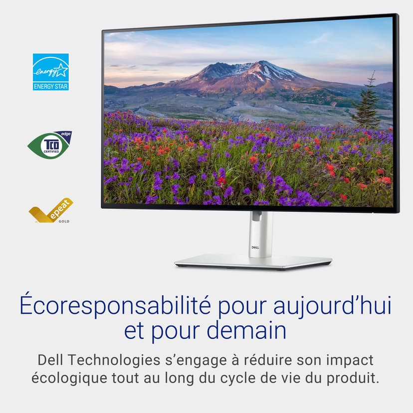 Dell U2724D UltraSharp 27 Inch QHD (2560x1440) Monitor, 120Hz, IPS Black, 5ms, 98% DCI-P3, 2x USB-C, 2x DisplayPort, HDMI, 3x USB, 3 Year Warranty, Silver - 6