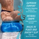 STAR SPLASH Hot Tub Booster Seat, 15 x 12 x 5 Inches - Hot Tub Pillow with Non-Slip Micro Dot Bottom and 6 Weighted Sections - Quick Dry Bath Accessories for Indoor or Outdoor Spa - 3