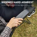 EVER ADVANCED Luxury Camping Chairs 2 Set for Adults Heavy Duty High Back Oversized Folding Garden Chair Comfy Padded 6cm Loadable 150kg Cam Adjustable Dining Chairs 4-Position Recliner Chair Black - 4