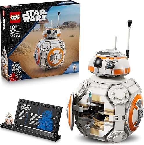 LEGO Star Wars 75452 BB-8 Astromech Droid Figure Model Kit - Building Toy w/a Spinning Head & Wheel - Bedroom Decor Idea - Gift for 10+ Year Old Boys, Girls & Fans