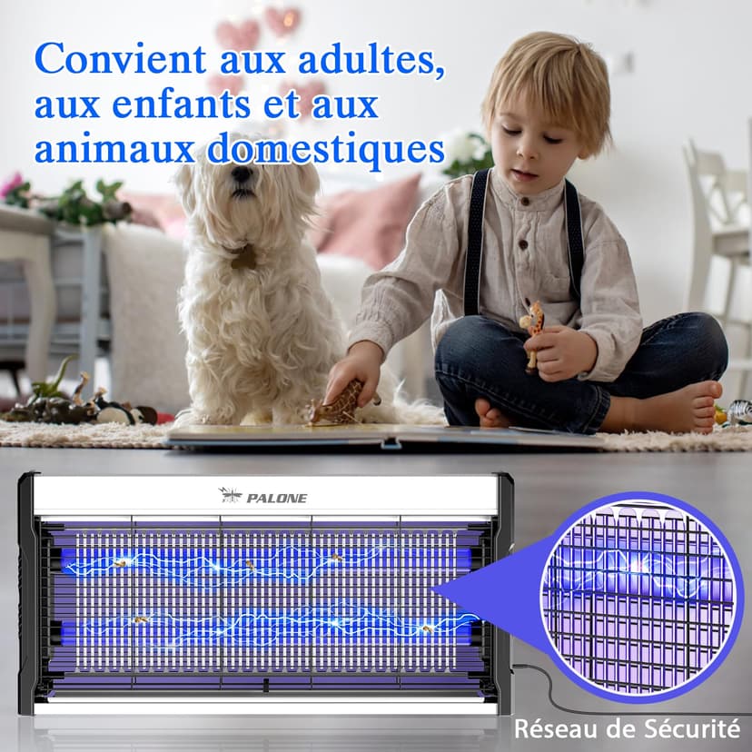 PALONE 4000V Fly Killer Effective Insects Bug Zapper, UV Insect Killer, Hangable Fly Zapper, Electronic Bug Wasp Trap, USB Plug Attracting Mosquito to Zap for Kitchen,Home,Indoor Outdoor Garden Yard - 5