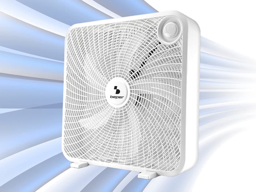 BEPER P206VEN550 Box Fan 20 Inch Square With 5 Blades for Floor or Table, Designed for Large Spaces - 1