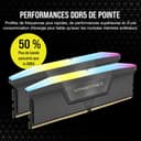 CORSAIR VENGEANCE RGB DDR5 32Go (2x16Go) DDR5 6000MHz CL30 AMD EXPO Intel XMP iCUE Mémoire Informatique Compatible - Gris (CMH32GX5M2B6000Z30K) - 3
