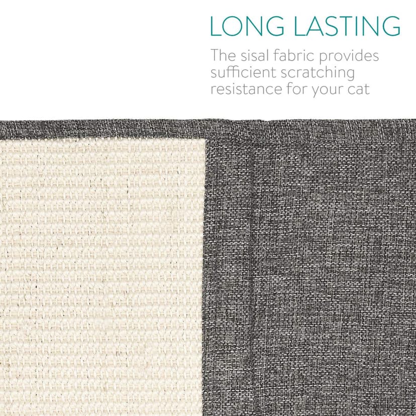 Navaris Tapis griffoir Chat - Protection côté Gauche canapé Meuble Sol Mur - Tapis en sisal et Lin 50 x 70 cm adapté pour Chaton Chien - 3