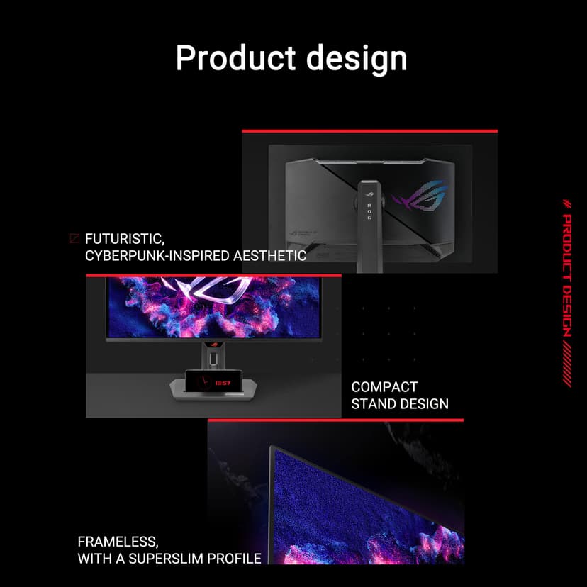 ASUS ROG Strix XG27UCDMG 27" OLED 4K 240Hz 0.03ms G-Sync Gaming Monitor - 6
