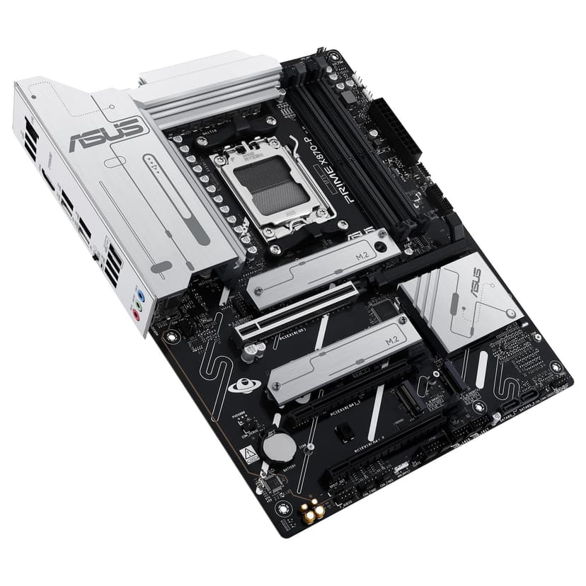 ASUS PRIME X870-P AMD ATX motherboard, 14-2-1(80A) power stages, PCIe 5.0 x16 slot with full support for next-gen graphics cards, four M.2 slots, DDR5 slots, PCIe Slot Q-Release - 7