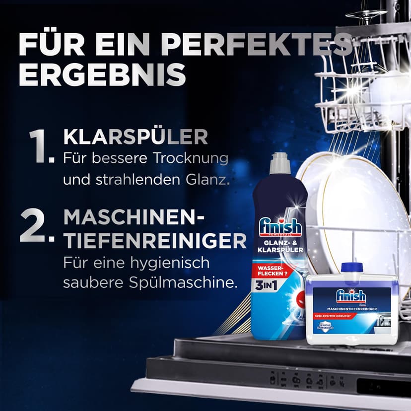 Finish Ultimate Infinity Shine Pastilles Lave-Vaisselle Citron, Imbattable contre les taches tenaces, 160 capsules - 9